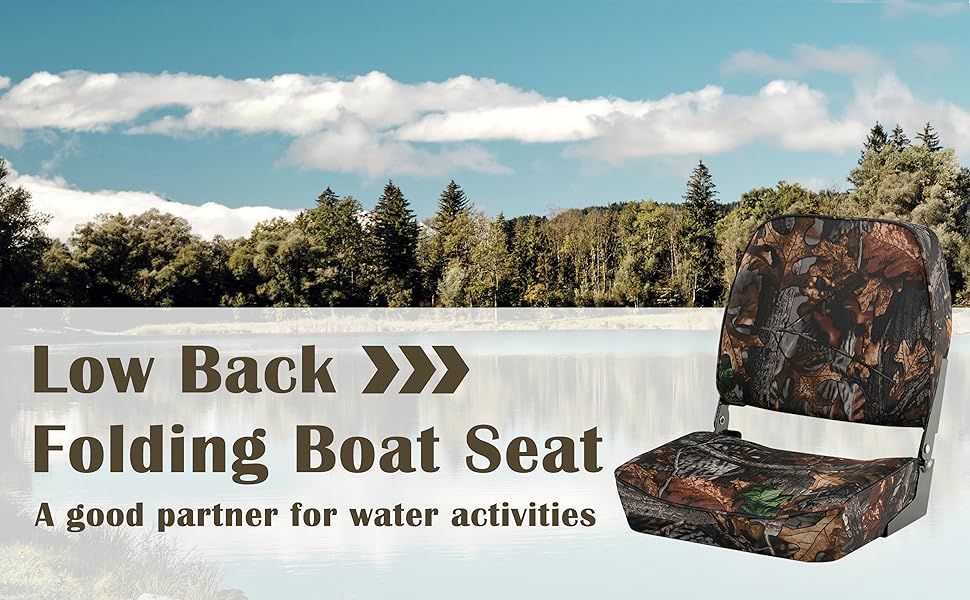 folding low back boat seat